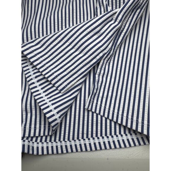 Cacique Swim Lane Bryant Blue & White Nautical Stripe Swim Skirt Sz: 22 - Picture 2 of 8